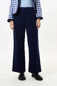 Tilde Lightweight Baby Cord Wide Leg Trousers - Navy - Navy Cotton 2 Tilde Lightweight Baby Cord Wide Leg Trousers - Navy - Navy Cotton 2