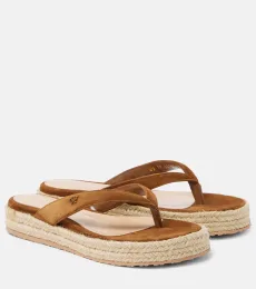 Tongs espadrilles en daim Tongs espadrilles en daim