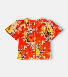 Top Alight en coton à imprimé floral Top Alight en coton à imprimé floral