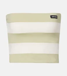 Top bandeau de jersey de algodón a rayas Top bandeau de jersey de algodón a rayas