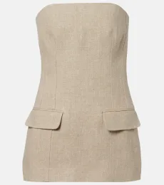 Top bustier de lino Top bustier de lino