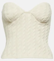 Top bustier en cachemire Top bustier en cachemire