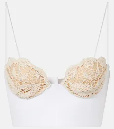 Top bustier en crochet de coton Top bustier en crochet de coton