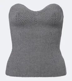 Top bustier en mezcla de lana Top bustier en mezcla de lana
