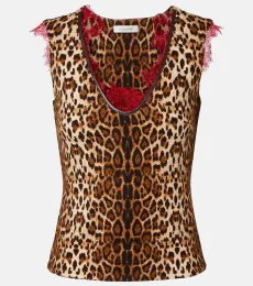 Top de encaje estampado con encaje Top de encaje estampado con encaje