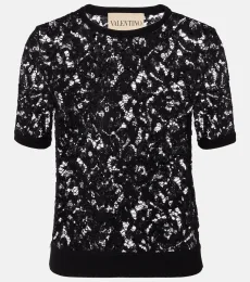 Top de encaje floral Top de encaje floral