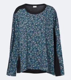 Top de jersey de algodón estampado Top de jersey de algodón estampado