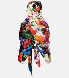 Top de seda floral Top de seda floral