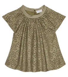 Top en coton mélangé à broderies anglaises