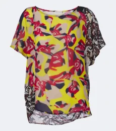 Top estampado drapeado Top estampado drapeado