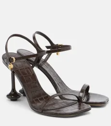 Toy croc-effect leather sandals Toy croc-effect leather sandals