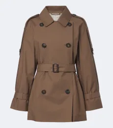 Trench-coat court en coton mélangé Trench-coat court en coton mélangé