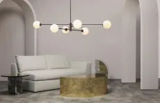 Trevi Large Pendant Light antique bronze with matt opal glass Trevi Large Pendant Light antique bronze with matt opal glass