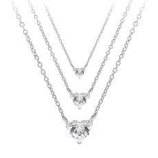 Triple Heart Silver Necklace Triple Heart Silver Necklace