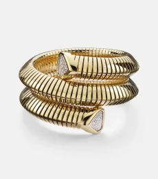 Trisola Triple 18kt gold bangle with diamonds Trisola Triple 18kt gold bangle with diamonds