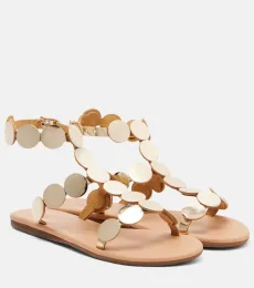 Triton embellished leather gladiator sandals Triton embellished leather gladiator sandals