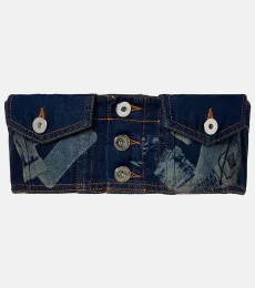 Trompe-l'Åil denim bandeau top Trompe-l'Åil denim bandeau top