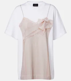 Trompe lœil cotton jersey T-shirt Trompe lœil cotton jersey T-shirt