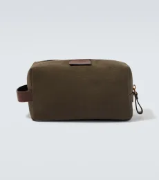 Trousse de toilette en toile et cuir Trousse de toilette en toile et cuir