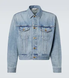 Trucker cropped denim jacket Trucker cropped denim jacket