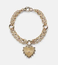 True Love 18kt gold charm bracelet with diamond True Love 18kt gold charm bracelet with diamond