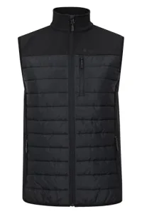 Turbine Mens Padded Gilet - Lightweight Body Warmer, Padded Insulation Vest, Zipped Pockets Sweater - Ideal for Autumn Winter Camping, Travelling, Hiking Black 3XL