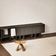 Tv Stand in Black with Doors