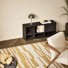 Tv Stand in Blue with Doors and Backpanels