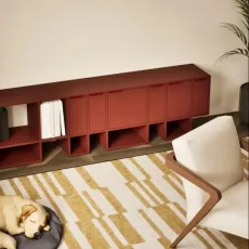 Tv Stand in Burgund with Doors Tv Stand in Burgund with Doors