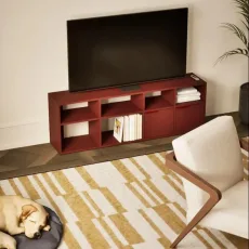 Tv Stand in Burgund with Drawers