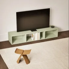 Tv Stand in Green with Cable Management Tv Stand in Green with Cable Management