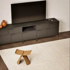 Tv Stand in Premium Black with Doors and Drawers Tv Stand in Premium Black with Doors and Drawers