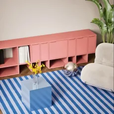 Tv Stand in Reisinger Pink with Doors