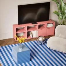 Tv Stand in Reisinger Pink with Drawers