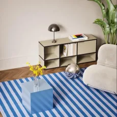 Tv Stand in Sand and Blue with Doors and Backpanels Tv Stand in Sand and Blue with Doors and Backpanels