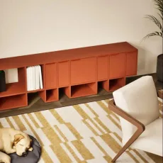 Tv Stand in Terracota with Doors