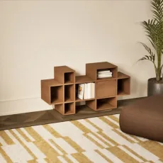 Tv Stand in Walnut with Doors and Cable Management Tv Stand in Walnut with Doors and Cable Management