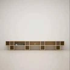 Tv Stand in White Oak with Cable Management Tv Stand in White Oak with Cable Management