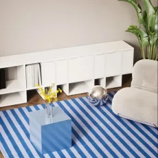 Tv Stand in White with Doors