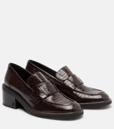 Tylor 60 croc-effect leather loafers Tylor 60 croc-effect leather loafers