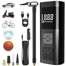 Tyre Inflator Portable Air Compressor, LabTEC 6000mAh Cordless Rechargeable Battery Tyre Pump 12V 150 PSI Mini Electric Car Air Pump with LED Light for Car Bicycle Motorcycle Ball Tyre Inflator Portable Air Compressor, LabTEC 6000mAh Cordless Rechargeable Battery Tyre Pump 12V 150 PSI Mini Electric Car Air Pump with LED Light for Car Bicycle Motorcycle Ball