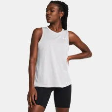 UA Tech? Twist Womens Tank Halo Gray / White / White