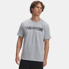 Under Armour Camo Chest Stripe Men's Short Sleeve Mod Gray Light Heather Titan Gray Black S Under Armour Camo Chest Stripe Men's Short Sleeve Mod Gray Light Heather Titan Gray Black S