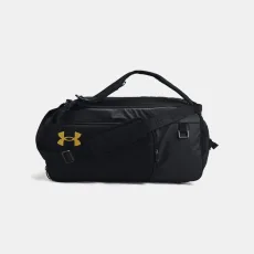 Under Armour Contain Duo Medium Backpack Duffle Black / Metallic Gold OSFM Under Armour Contain Duo Medium Backpack Duffle Black / Metallic Gold OSFM