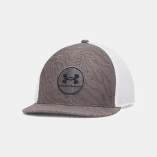 Under Armour Drive Mid Men's Stretch Fit Cap Castlerock Black ML Under Armour Drive Mid Men's Stretch Fit Cap Castlerock Black ML