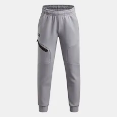 Under Armour Unstoppable Fleece Boys' Joggers Mod Gray Black Under Armour Unstoppable Fleece Boys' Joggers Mod Gray Black