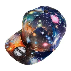 Unisex Galaxy Baseball Cap Adjustable Flat Bill Snapback Hat Black