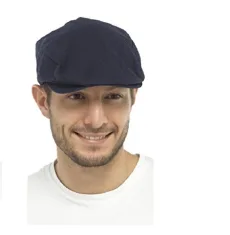 Unisex Lightweight Cotton Linen Summer Style Flat Cap (L/XL, Navy) Unisex Lightweight Cotton Linen Summer Style Flat Cap (L/XL, Navy)