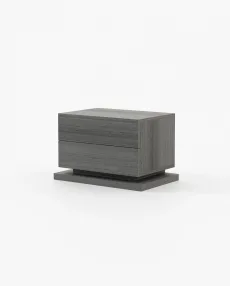 USO Bedside Cabinet & Table Grey Eucalyptus Veneer Matte USO Bedside Cabinet & Table Grey Eucalyptus Veneer Matte