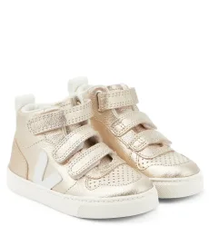 V-10 Mid metallic leather sneakers V-10 Mid metallic leather sneakers